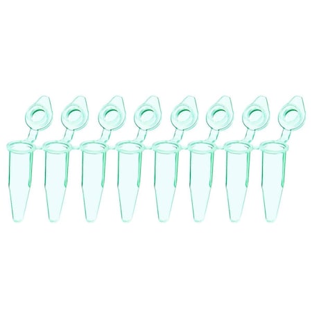 Scientific Specialties Ultraflux Snap Strip Tubes, 0.2ml, Green, 120/PK 145593